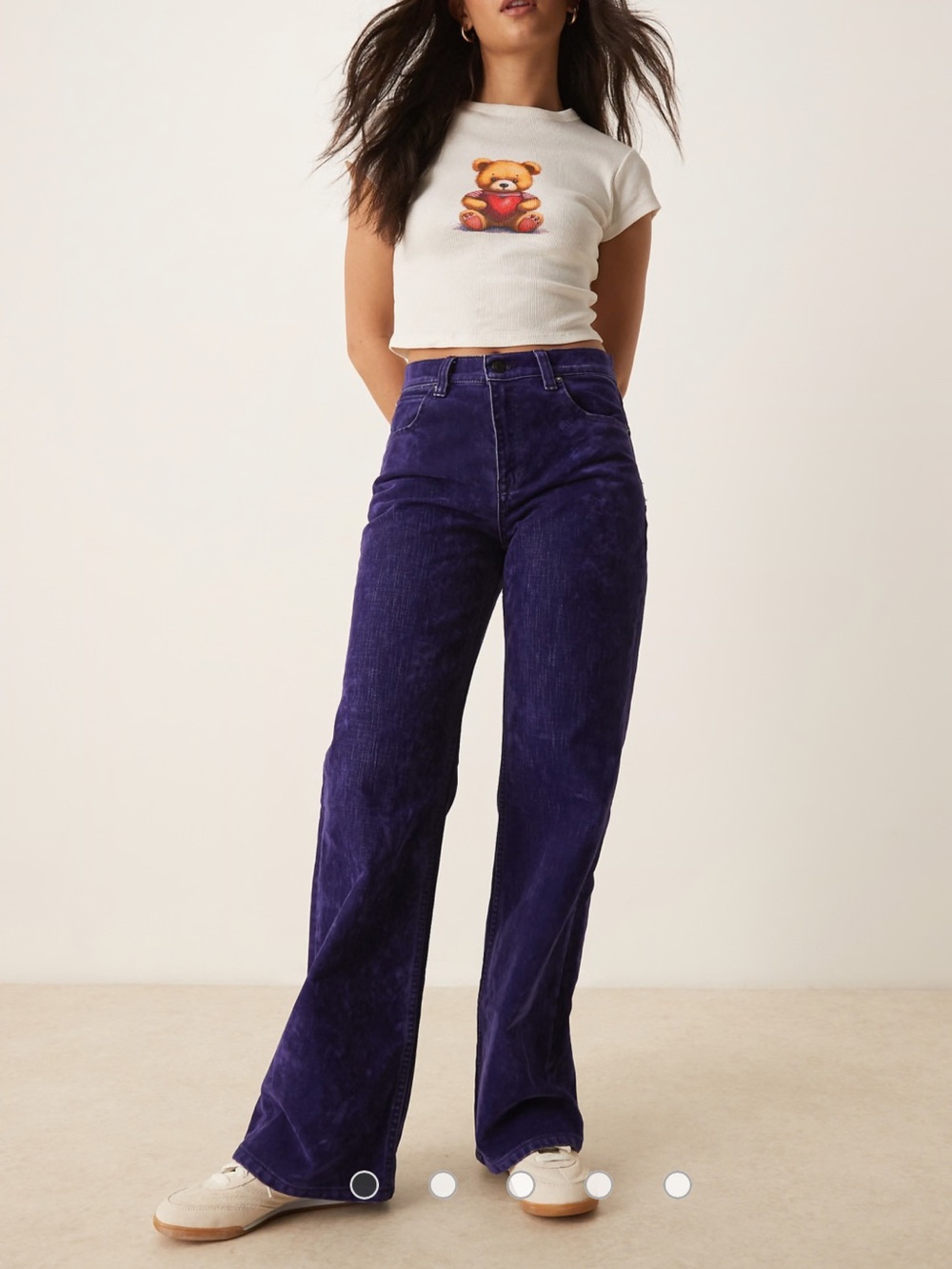 WE THE FREE Free People tinsley baggy high rise jeans in blue Size 26 NWOT